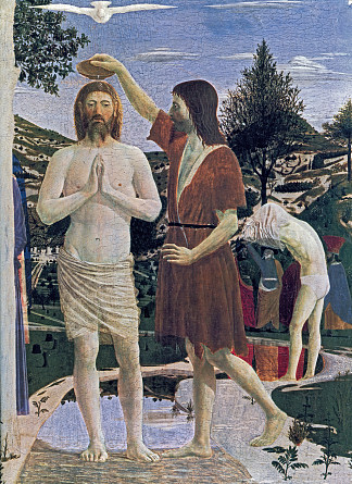 基督的洗礼（细节） Baptism of Christ (detail) (1450)，皮耶罗·德拉·弗朗西斯卡