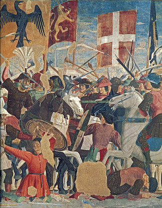 希拉克略和科斯罗伊斯之间的战斗（局部） Battle between Heraclius and Chosroes (detail) (1452 – 1466)，皮耶罗·德拉·弗朗西斯卡