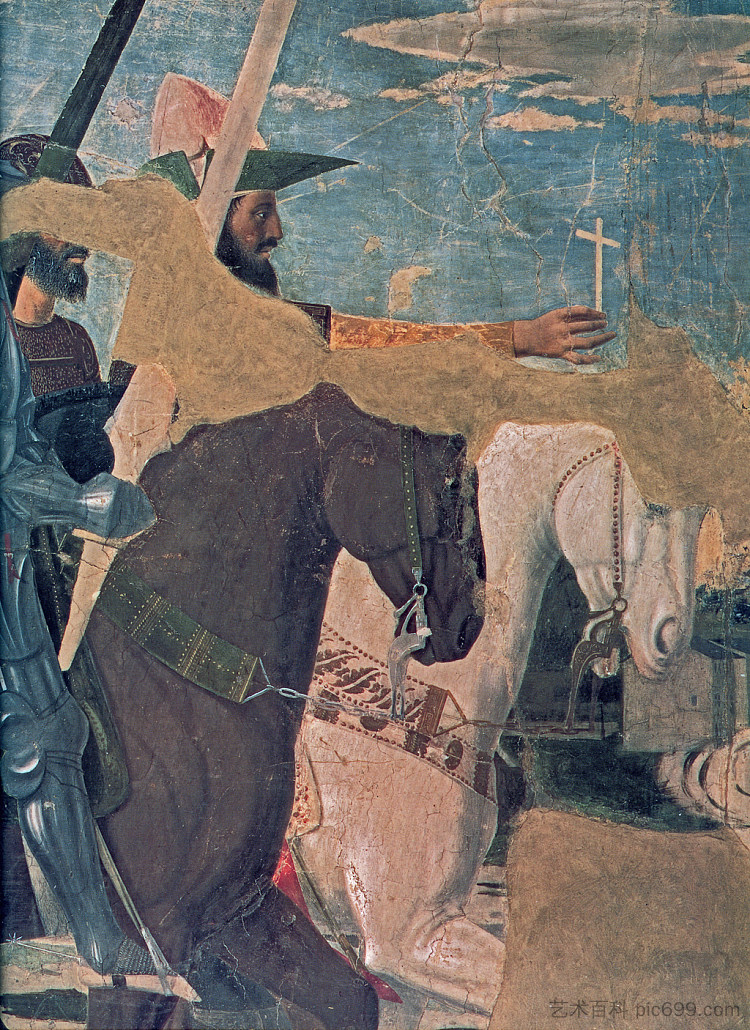 君士坦丁战胜马克森提乌斯（局部） Constantine's Victory over Maxentius (detail) (1452 - 1466)，皮耶罗·德拉·弗朗西斯卡