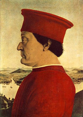 费德里戈·达·蒙特费尔特罗 Federigo da Montefeltro (1465)，皮耶罗·德拉·弗朗西斯卡