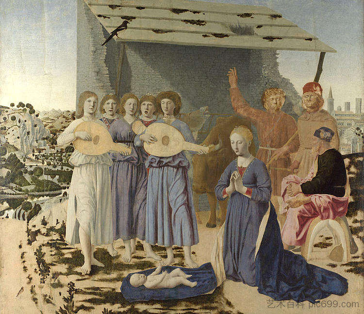 诞生 Nativity (1470 - 1475)，皮耶罗·德拉·弗朗西斯卡