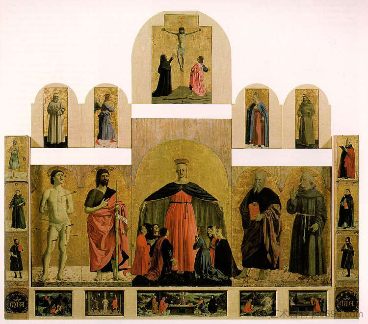 米塞利科迪亚的息肉 Polyptych of the Misericordia (1445 - 1462)，皮耶罗·德拉·弗朗西斯卡