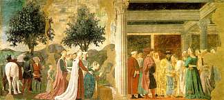 示巴女王游行和示巴女王与所罗门王的会面 Procession of the Queen of Sheba and Meeting between the Queen of Sheba and King Solomon (1464)，皮耶罗·德拉·弗朗西斯卡