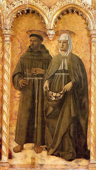 圣弗朗西斯和圣伊丽莎白 St. Francis and St. Elizabeth (c.1460)，皮耶罗·德拉·弗朗西斯卡