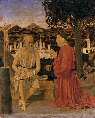 圣杰罗姆和捐助者 St. Jerome and a Donor (1451)，皮耶罗·德拉·弗朗西斯卡