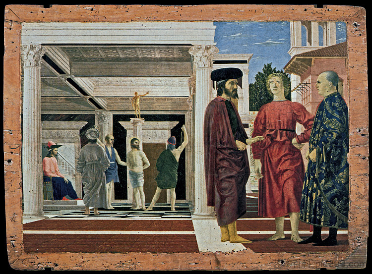 基督的鞭笞 The Flagellation of Christ (c.1445 - 1450)，皮耶罗·德拉·弗朗西斯卡