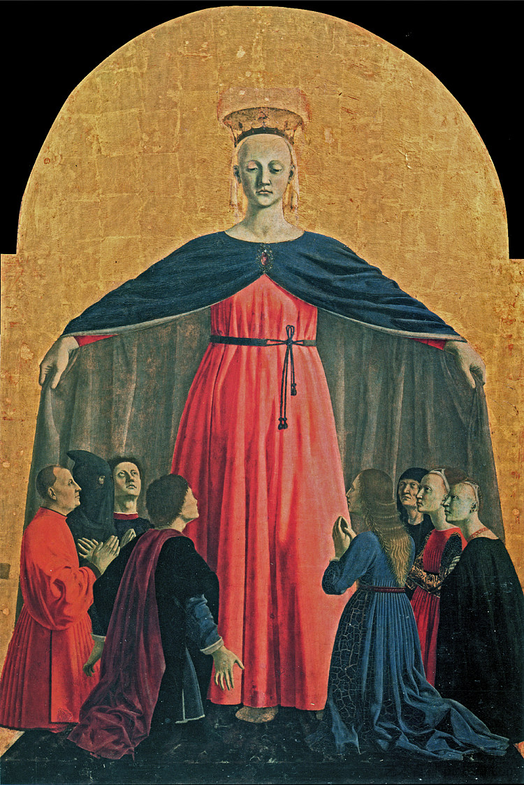 慈悲圣母 The Madonna of Mercy (1445)，皮耶罗·德拉·弗朗西斯卡