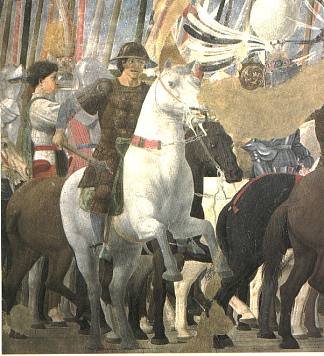 君士坦丁在米尔维安桥战役中的胜利 Victory of Constantine at the Battle of the Milvian Bridge (1464)，皮耶罗·德拉·弗朗西斯卡