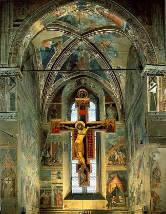 马焦雷无伴奏合唱团的景色 View of the Cappella Maggiore (1452 – 1466)，皮耶罗·德拉·弗朗西斯卡