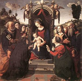 亚历山大圣凯瑟琳的神秘婚姻 Mystical Marriage of St. Catherine of Alexandria (1493)，皮耶罗·迪·科西莫