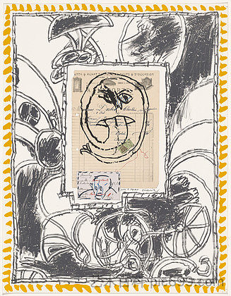 第四版来自纸浆特质组合 Plate IV from the portfolio Papiers Traités (1978),皮埃尔・阿列钦斯
