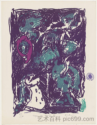 The Happy Rare (Le rare heureux) 來自 Pencil on Shell 作品集 The Happy Rare (Le rare heureux) from the portfolio Pencil on Shell (1971),皮埃尔・阿列钦斯