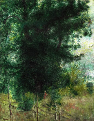 森林中的篱笆 A Fence in the Forest (1878)，皮耶尔·奥古斯特·雷诺阿