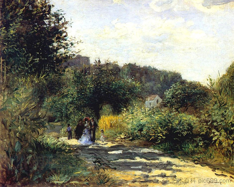 卢维西讷的一条路 A Road in Louveciennes (c.1870),皮耶尔·奥古斯特·雷诺阿