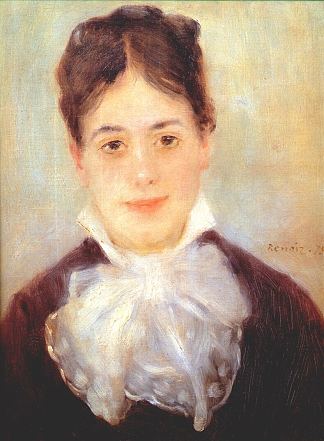 一个年轻的女人 A Young Woman (1875)，皮耶尔·奥古斯特·雷诺阿