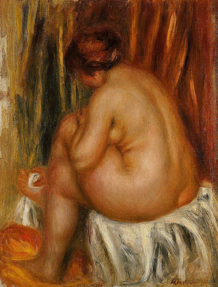 沐浴后(裸体研究) After Bathing (nude study) (1910),皮耶尔·奥古斯特·雷诺阿
