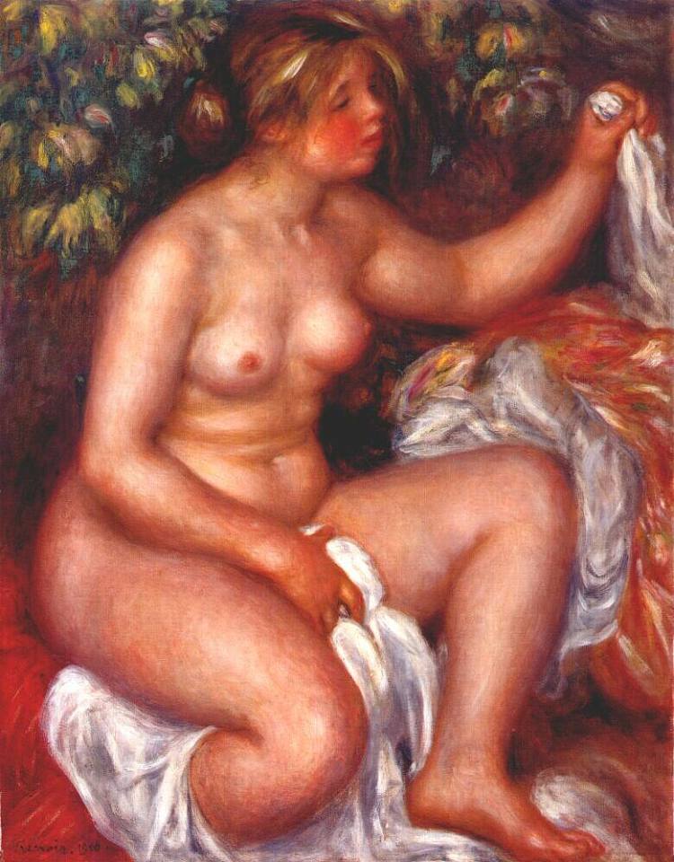 洗澡后 After the bath (1910)，皮耶尔·奥古斯特·雷诺阿