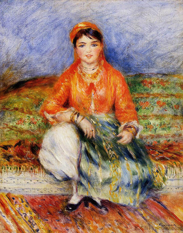 阿尔及利亚女孩 Algerian Girl (1881)，皮耶尔·奥古斯特·雷诺阿
