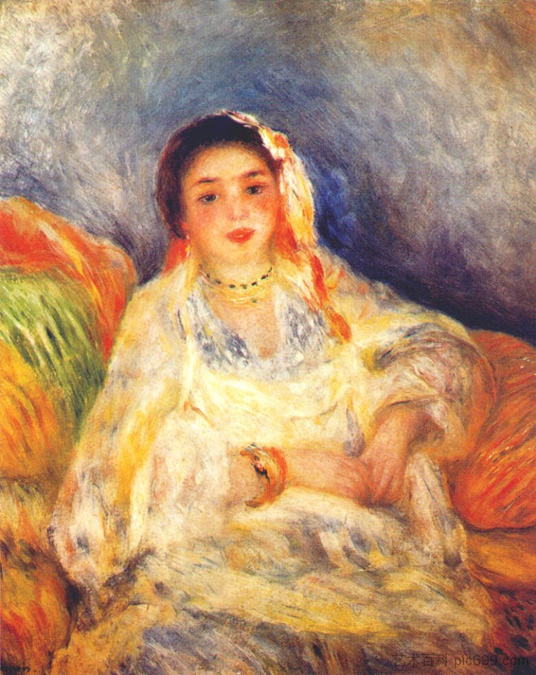 阿尔及利亚妇女坐着 Algerian woman seated (1882),皮耶尔·奥古斯特·雷诺阿