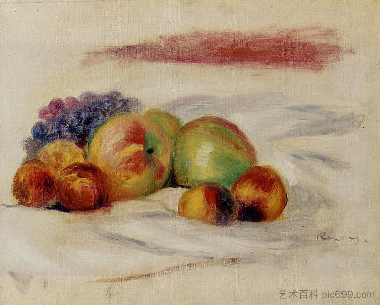 苹果和葡萄 Apples and Grapes (c.1910)，皮耶尔·奥古斯特·雷诺阿