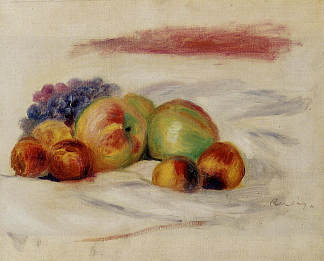 苹果和葡萄 Apples and Grapes (c.1910)，皮耶尔·奥古斯特·雷诺阿