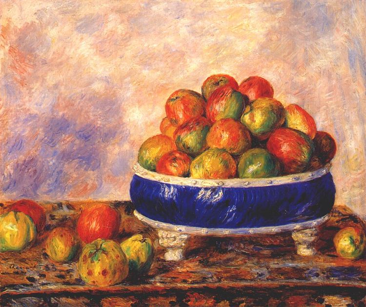 盘子里的苹果 Apples in a dish (1883)，皮耶尔·奥古斯特·雷诺阿