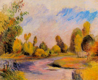 河岸 Banks of a River (1896)，皮耶尔·奥古斯特·雷诺阿