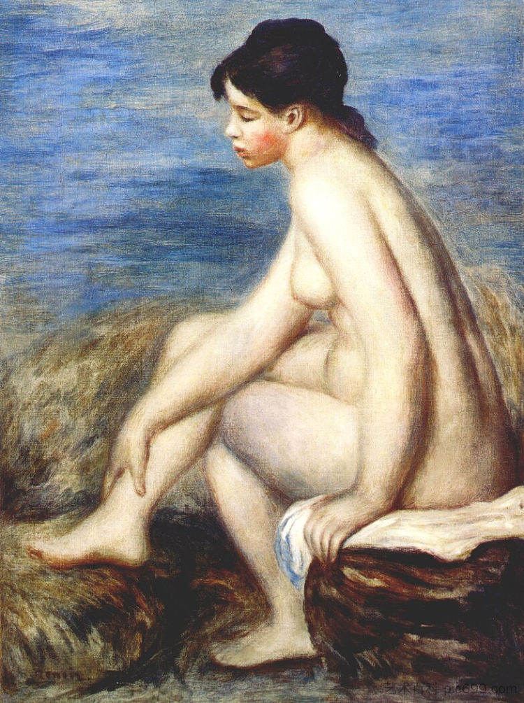 游泳者 Bather (1892 - 1893)，皮耶尔·奥古斯特·雷诺阿