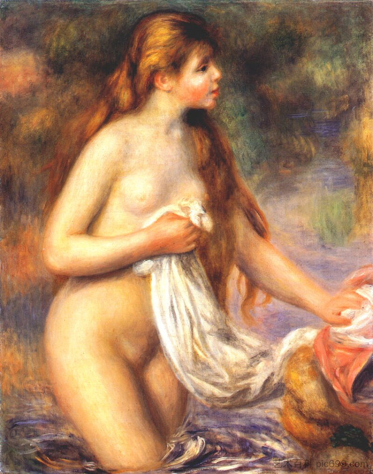 游泳者 Bather (c.1895)，皮耶尔·奥古斯特·雷诺阿