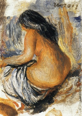 从后面洗澡 Bather from the Back，皮耶尔·奥古斯特·雷诺阿