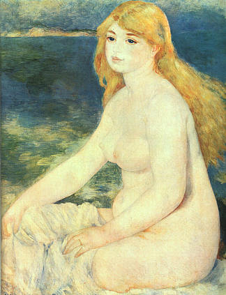 金发沐浴者 Blond Bather (1881)，皮耶尔·奥古斯特·雷诺阿