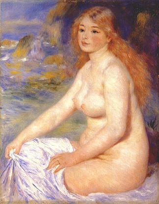 金发女郎 Blonde bather (1881)，皮耶尔·奥古斯特·雷诺阿