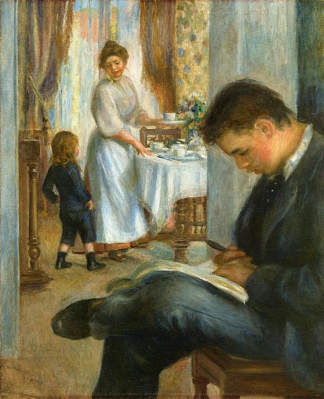 在贝尔纳瓦尔吃早餐 Breakfast at Berneval (1898)，皮耶尔·奥古斯特·雷诺阿