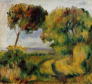 布列塔尼景观树木和摩尔 Breton Landscape Trees and Moor (1892)，皮耶尔·奥古斯特·雷诺阿