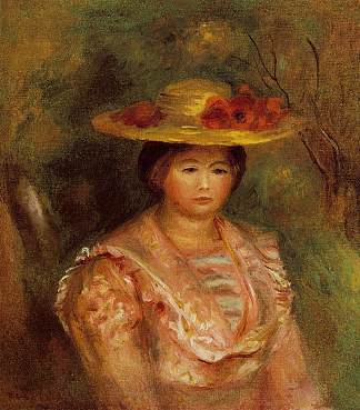 一个女人的半身像(加布里埃尔) Bust of a Woman (Gabrielle)，皮耶尔·奥古斯特·雷诺阿