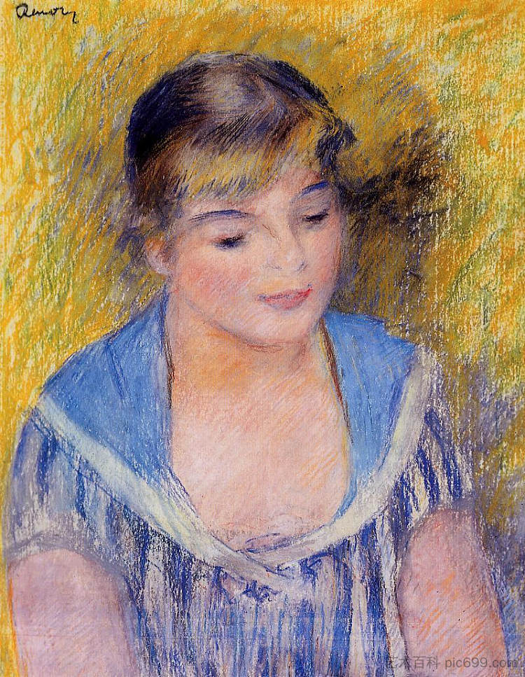 女性半身像 Bust of a Woman,皮耶尔·奥古斯特·雷诺阿