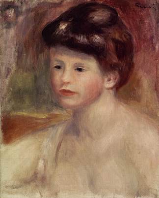 一个年轻女子的半身像 Bust of a Young Woman (1904)，皮耶尔·奥古斯特·雷诺阿