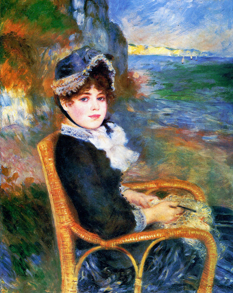 海边 By the Seashore (1883),皮耶尔·奥古斯特·雷诺阿