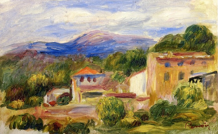 Cagnes景观 Cagnes Landscape (c.1904 - 1910)，皮耶尔·奥古斯特·雷诺阿
