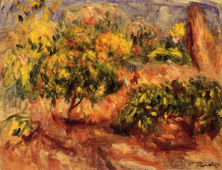 Cagnes景观 Cagnes Landscape (1914 - 1919)，皮耶尔·奥古斯特·雷诺阿
