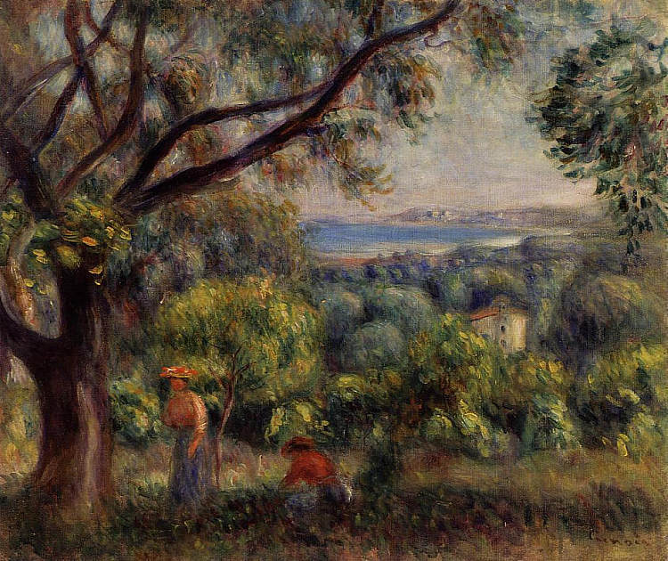 Cagnes景观 Cagnes Landscape (c.1895)，皮耶尔·奥古斯特·雷诺阿