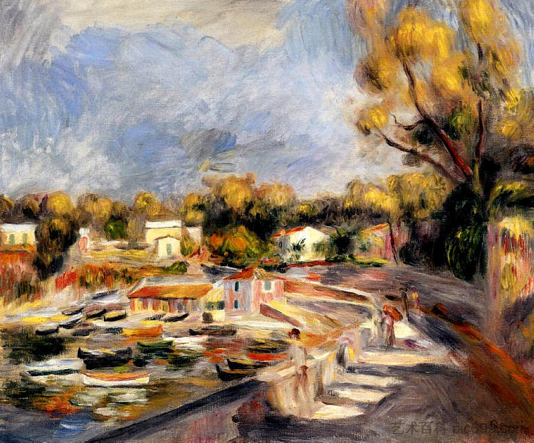 Cagnes景观 Cagnes Landscape (c.1910),皮耶尔·奥古斯特·雷诺阿