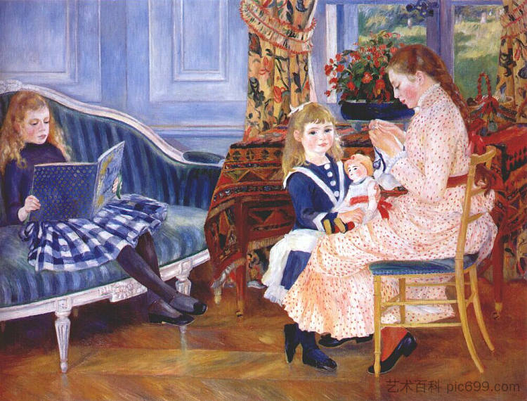 沃吉蒙特儿童午后活动(玛格丽特) Children`s Afternoon at Wargemont (Marguerite) (1884),皮耶尔·奥古斯特·雷诺阿