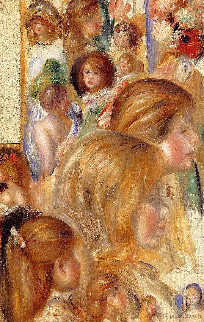 孩子的头 Children`s Heads，皮耶尔·奥古斯特·雷诺阿