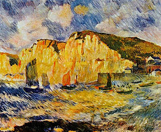 悬崖 Cliffs (1883)，皮耶尔·奥古斯特·雷诺阿