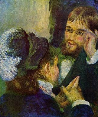 谈话 Conversation (1879)，皮耶尔·奥古斯特·雷诺阿
