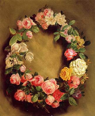 玫瑰王冠 Crown of Roses (c.1858)，皮耶尔·奥古斯特·雷诺阿