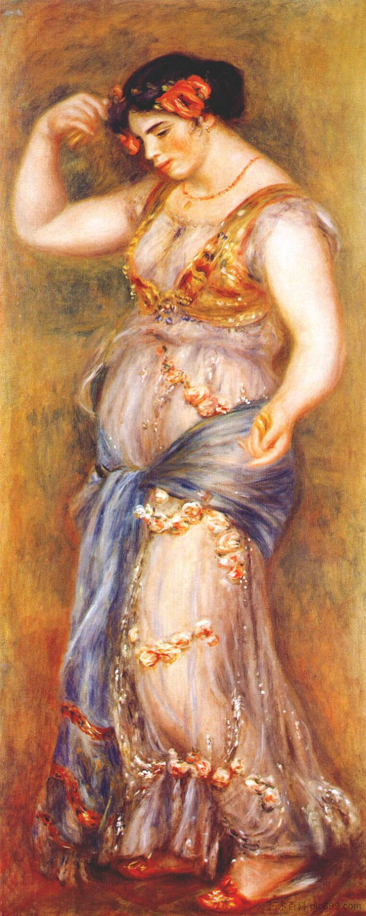 拿响板的舞者 Dancer with Castanets (1909),皮耶尔·奥古斯特·雷诺阿