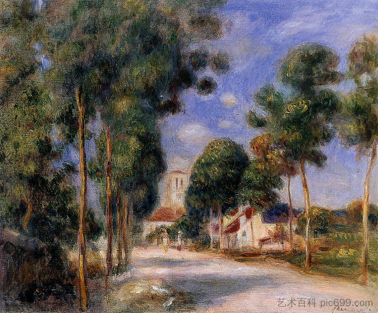 进入埃索耶村 Entering the Village of Essoyes (1901),皮耶尔·奥古斯特·雷诺阿