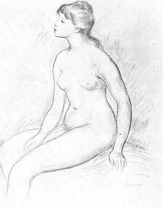 女性裸坐 Female Nude Seated，皮耶尔·奥古斯特·雷诺阿